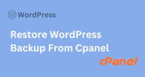 WordPress restore From Cpanel