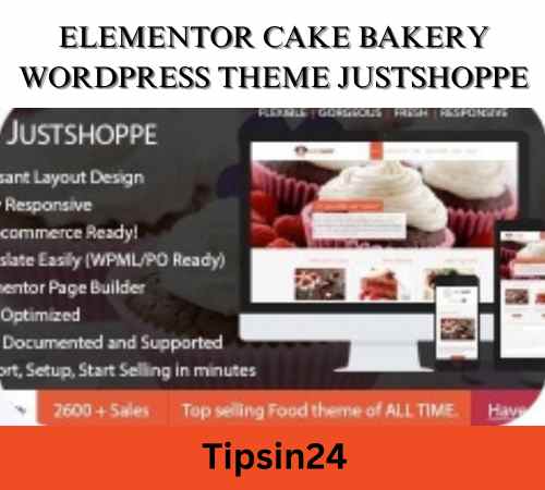 Elementor Cake Bakery WordPress Theme Justshoppe