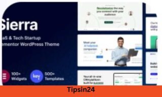 Sierra SaaS & Tech Startup Elementor WordPress Theme
