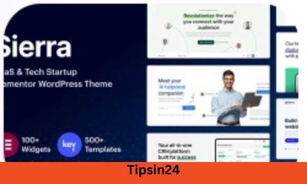 Sierra SaaS & Tech Startup Elementor WordPress Theme