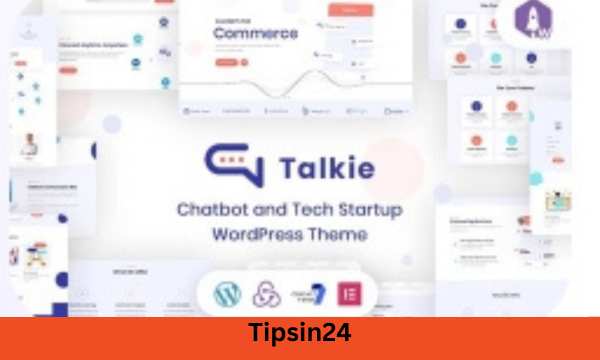 Talkie Chatbot and Tech Startup WordPress Theme